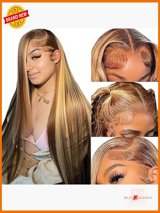 28 Inch Straight Lace Front Wig Human Hair 13x6 HD Glueless 200 Density main image 5